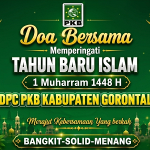 Peringati Tahun Baru Islam, DPC PKB Kabupaten Gorontalo Gelar Doa Bersama dan Silaturahmi Akbar