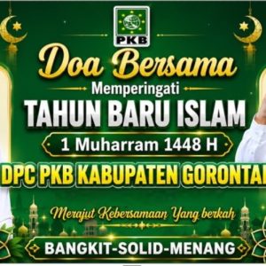 Peringati Tahun Baru Islam, DPC PKB Kabupaten Gorontalo Gelar Doa Bersama dan Silaturahmi Akbar